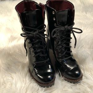 steve madden azure combat boot